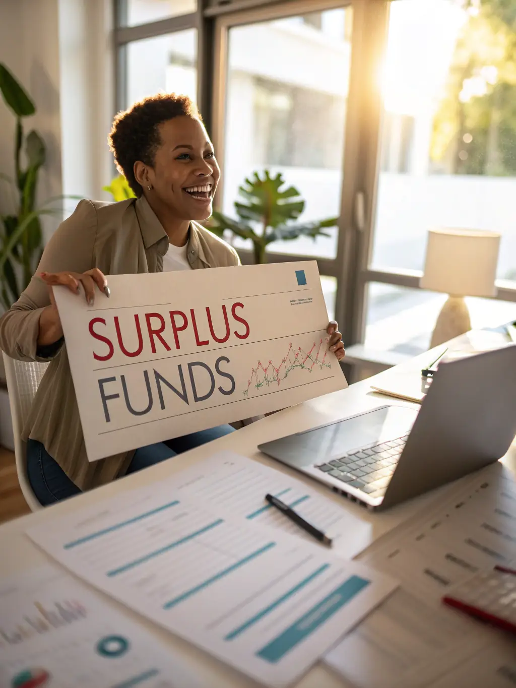 A professional businessman happily receiving a large commission check, symbolizing the recurring revenue potential of the MapScan Partner Program.